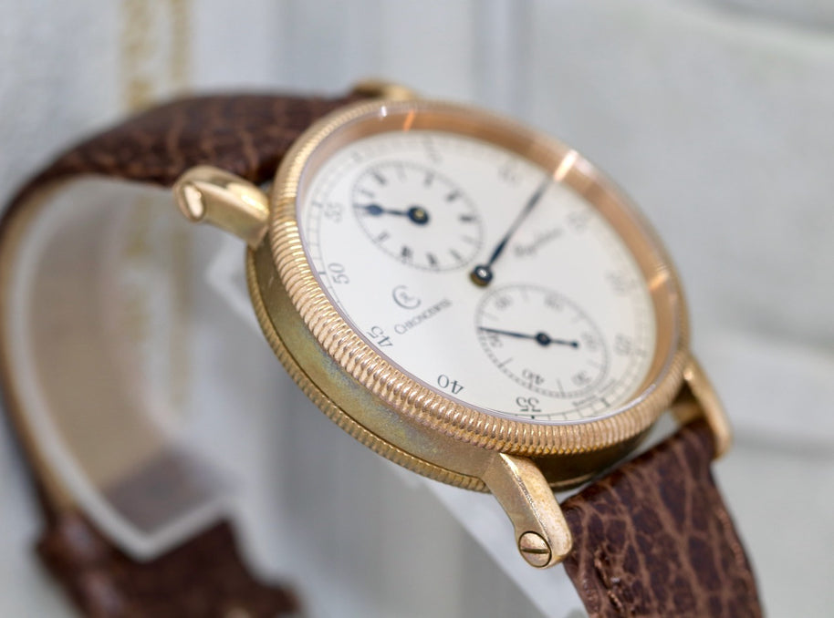 Chronoswiss Régulateur CH 6327 Bronze Armbanduhr Handaufzug