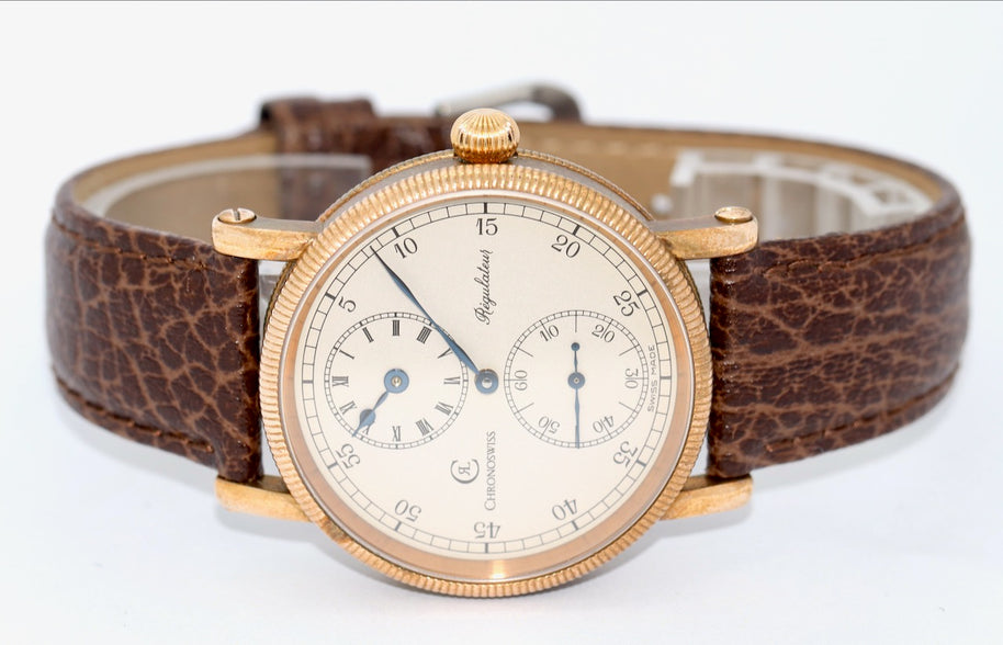 Chronoswiss Régulateur CH 6327 Bronze Armbanduhr Handaufzug