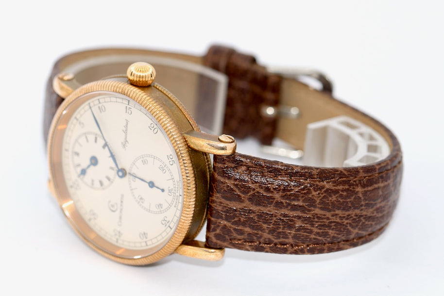 Chronoswiss Régulateur CH 6327 Bronze Armbanduhr Handaufzug