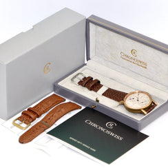 Chronoswiss Régulateur CH 6327 Bronze Armbanduhr Handaufzug