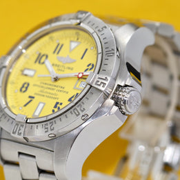 Breitling Avenger Seawolf 3000m A17330 Automatic Gelbes Zifferblatt