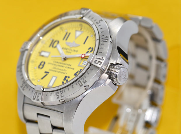 Breitling Avenger Seawolf 3000m A17330 Automatic Gelbes Zifferblatt