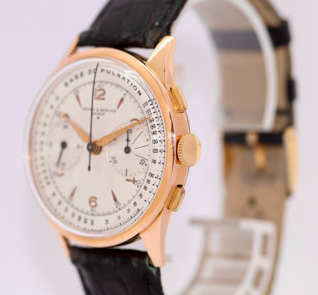 Baume & Mercier 18 Karat Gold Vintage Chronograph WEMPE Service