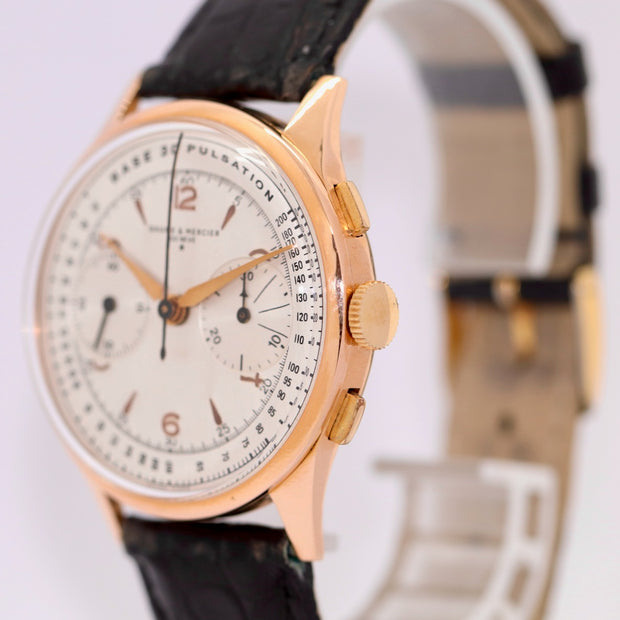 Baume & Mercier 18 Karat Gold Vintage Chronograph WEMPE Service