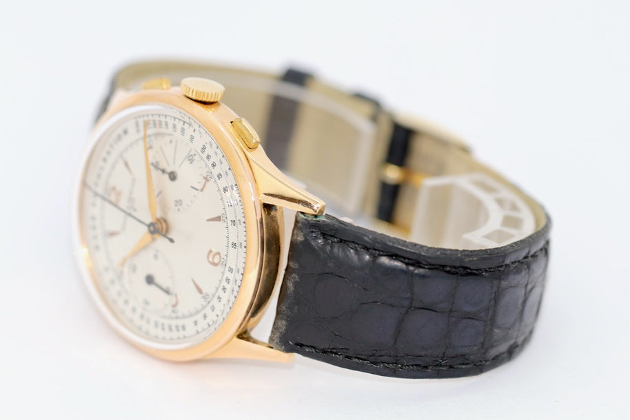 Baume & Mercier 18 Karat Gold Vintage Chronograph WEMPE Service