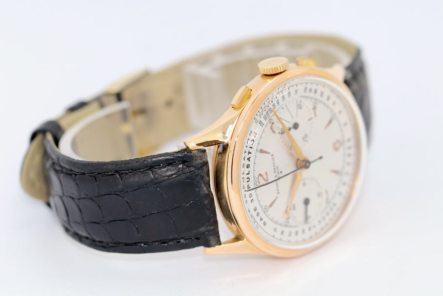 Baume & Mercier 18 Karat Gold Vintage Chronograph WEMPE Service