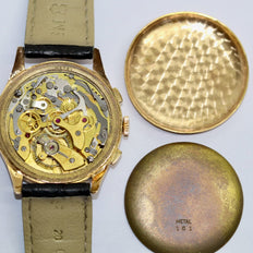 Baume & Mercier 18 Karat Gold Vintage Chronograph WEMPE Service