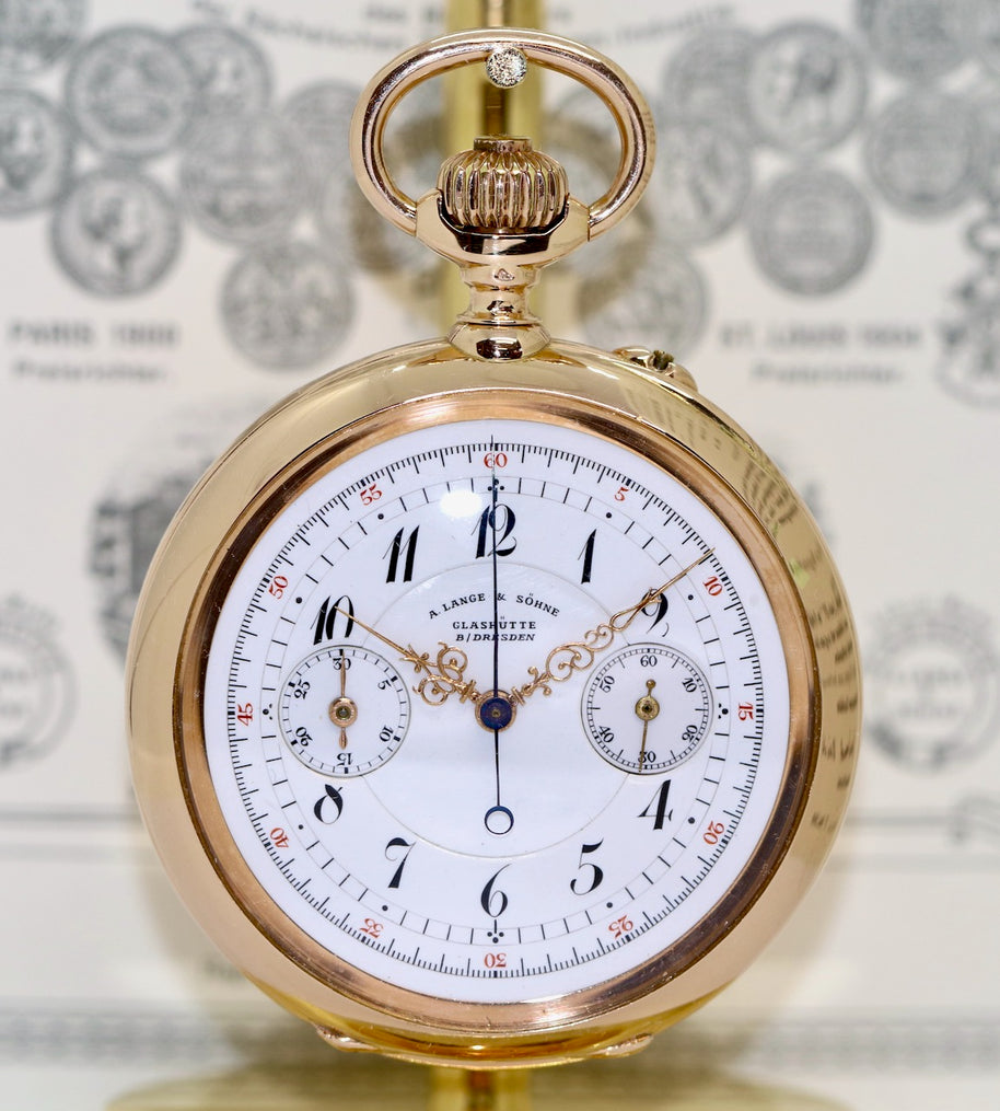 A. Lange & Söhne Taschenuhr 18K Gold Chronograph 1898 Konstantinopel