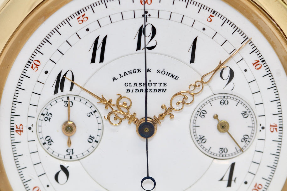 A. Lange & Söhne Taschenuhr 18K Gold Chronograph 1898 Konstantinopel