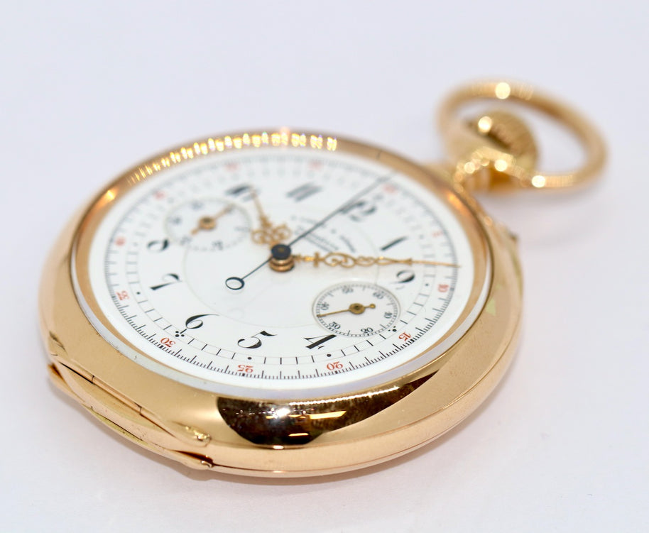 A. Lange & Söhne Taschenuhr 18K Gold Chronograph 1898 Konstantinopel
