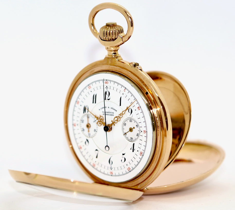 A. Lange & Söhne Taschenuhr 18K Gold Chronograph 1898 Konstantinopel