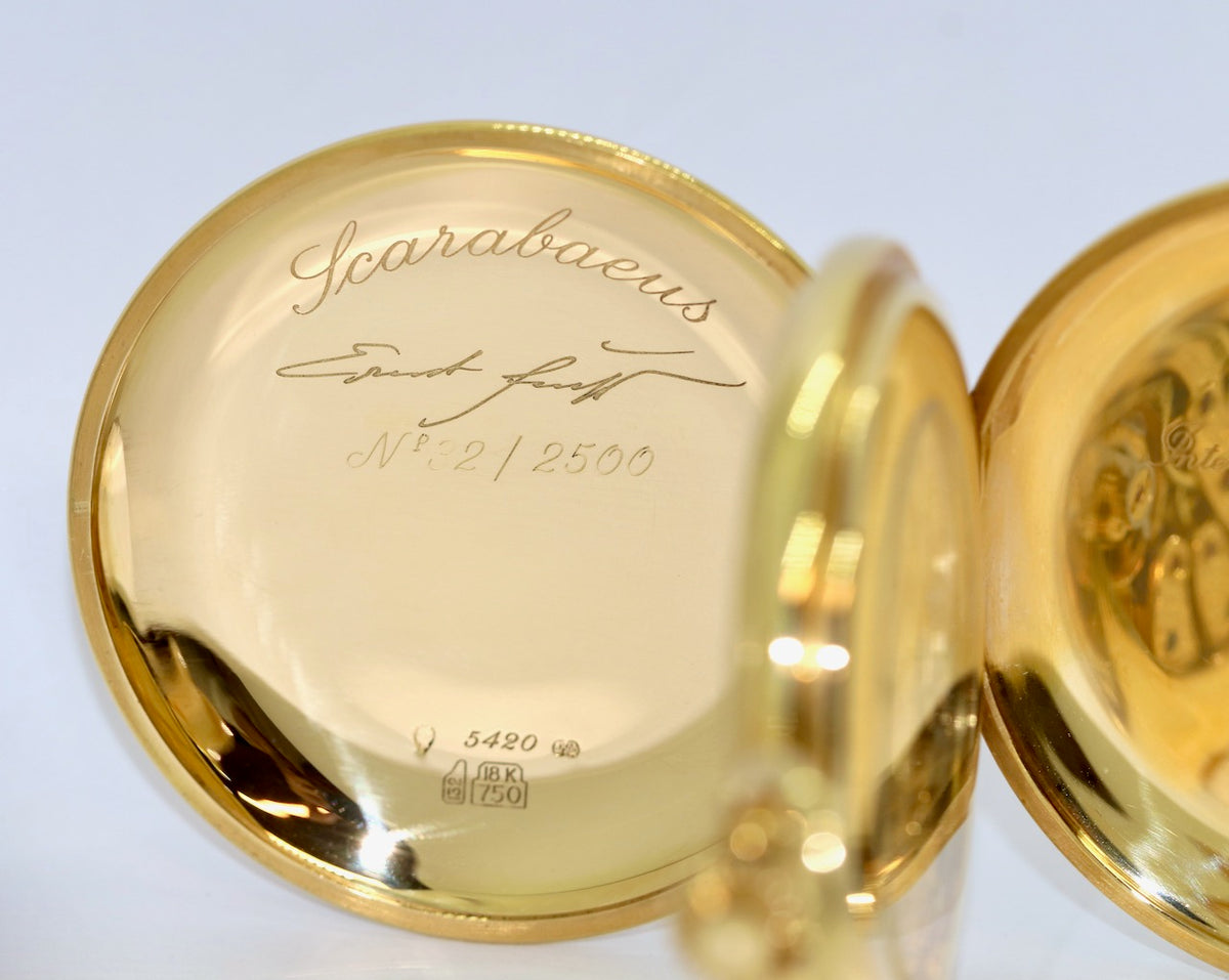 IWC Taschenuhr Scarabaeus by Ernst Fuchs Ref. 5420 18 Karat Gold