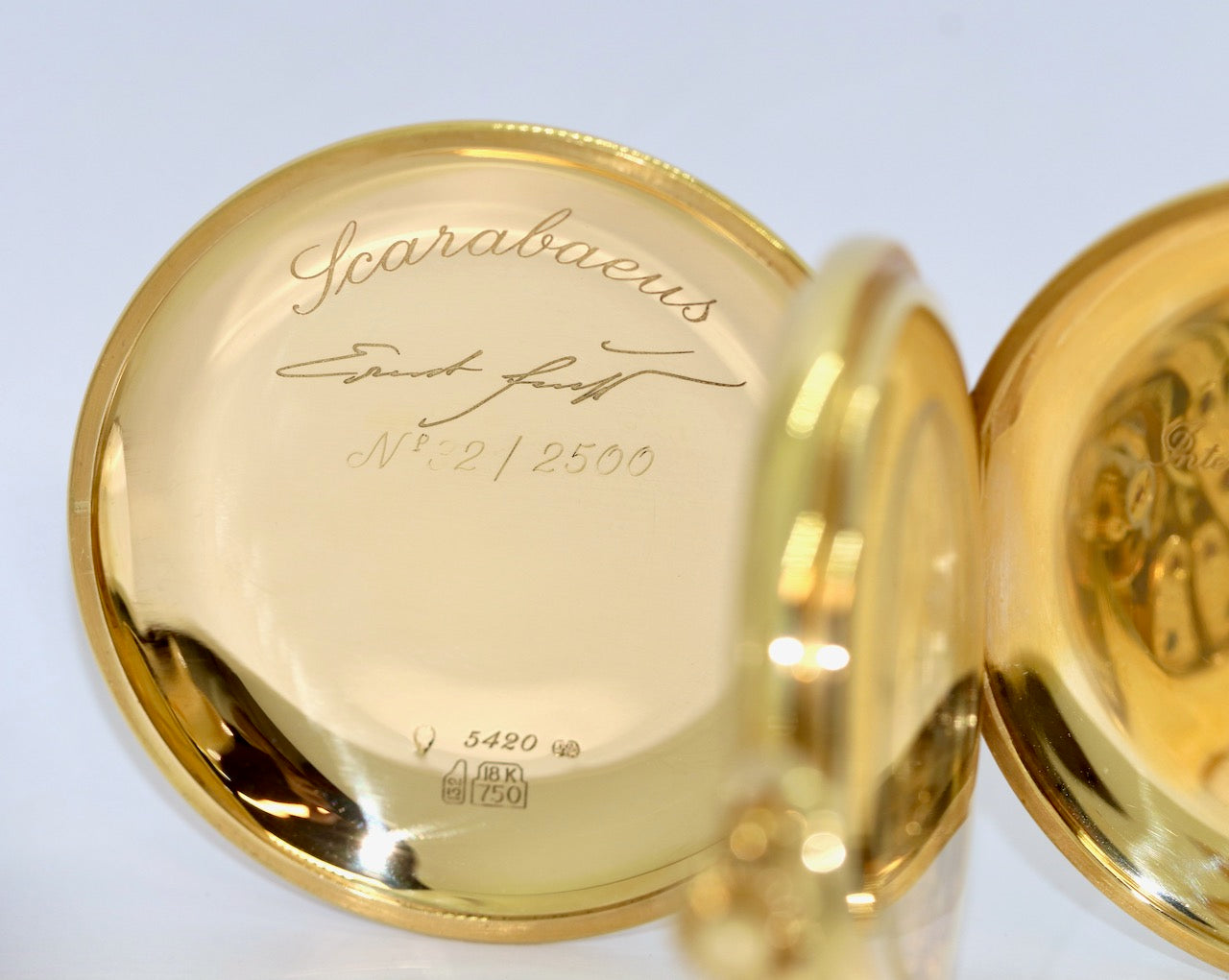 IWC Taschenuhr Scarabaeus by Ernst Fuchs Ref. 5420 18 Karat Gold