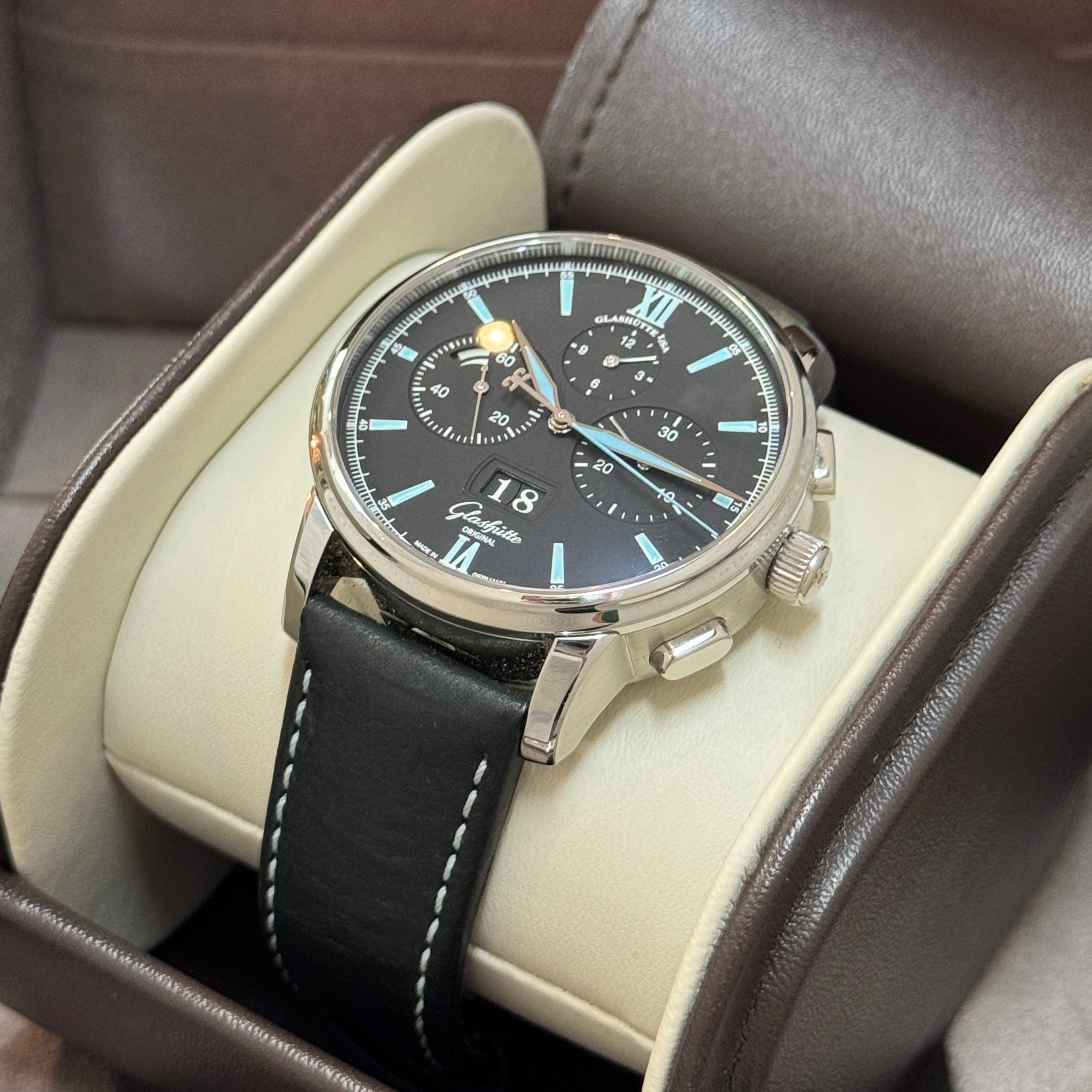 Glashütte Original Senator Chronograph Panoramadatum 1-37-01-03-02-35