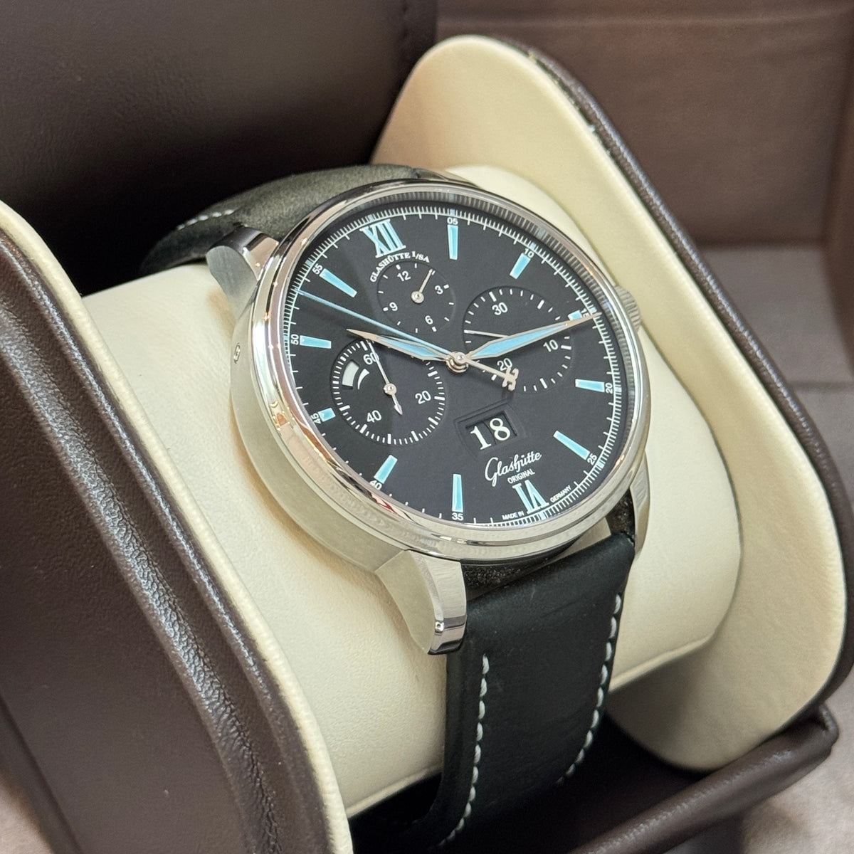 Glashütte Original Senator Chronograph Panoramadatum 1-37-01-03-02-35