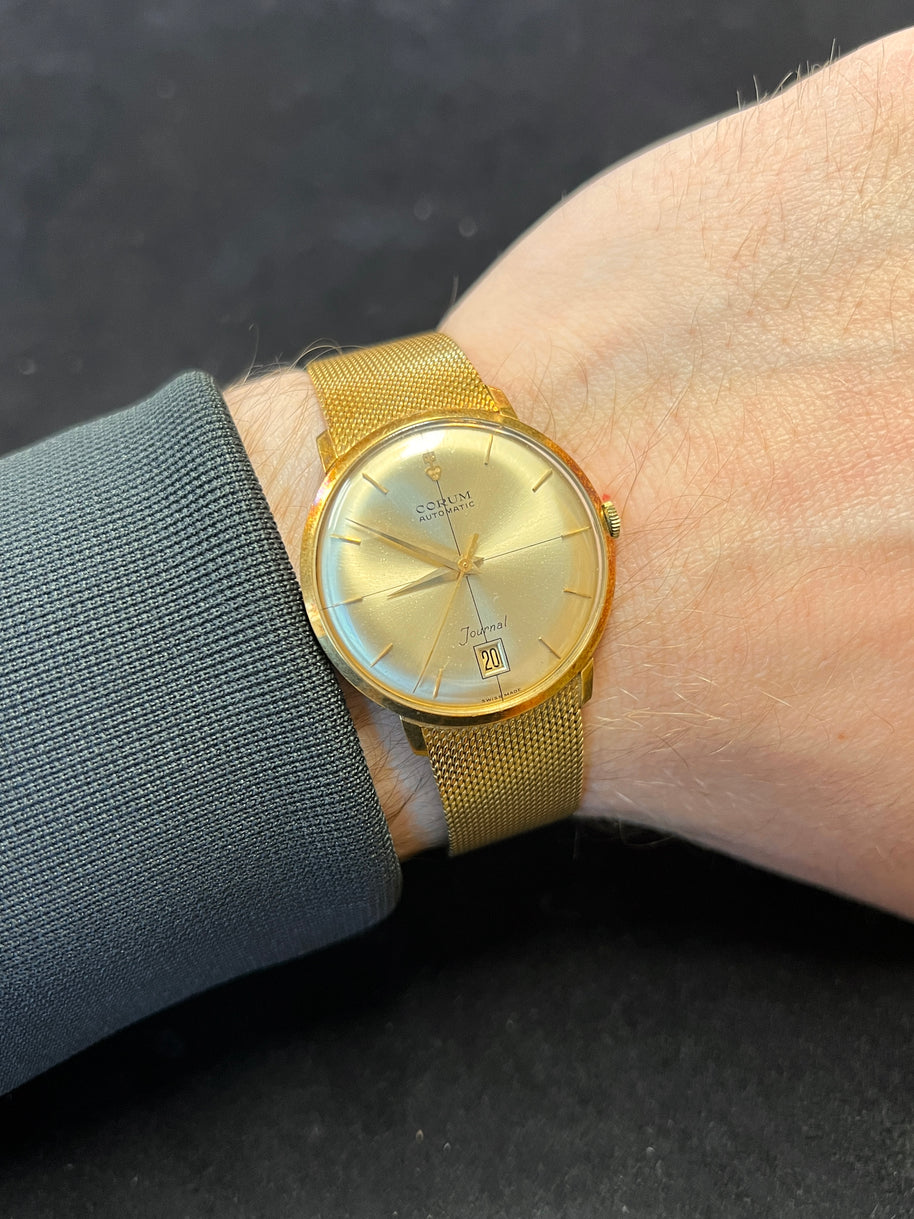 Corum Journal Vintage Armbanduhr 18 Karat Gold Automatic ESZEHA