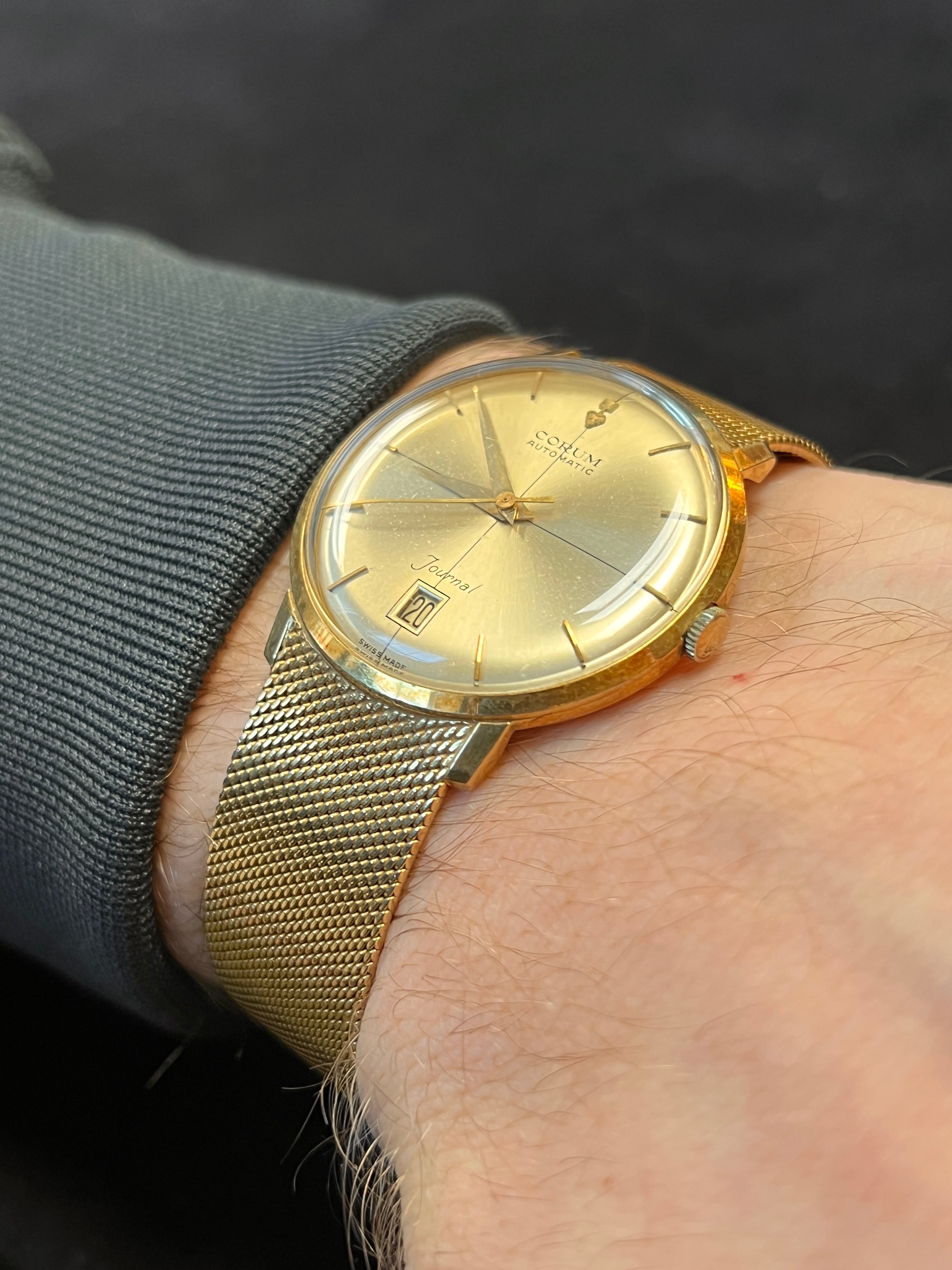 Corum Journal Vintage Armbanduhr 18 Karat Gold Automatic ESZEHA