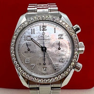 Omega Speedmaster Ladies Damenuhr Diamanten Automatik Perlmutt 324.15.38.40.05.001