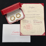 Cartier Double Heart Coeur Heart Diamond Earrings