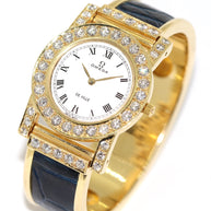 Omega De Ville Damenuhr in 18 Karat Gold und Diamanten