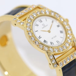 Omega De Ville Damenuhr in 18 Karat Gold und Diamanten