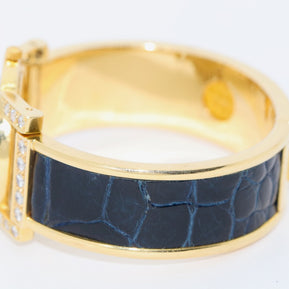 Omega De Ville Damenuhr in 18 Karat Gold und Diamanten