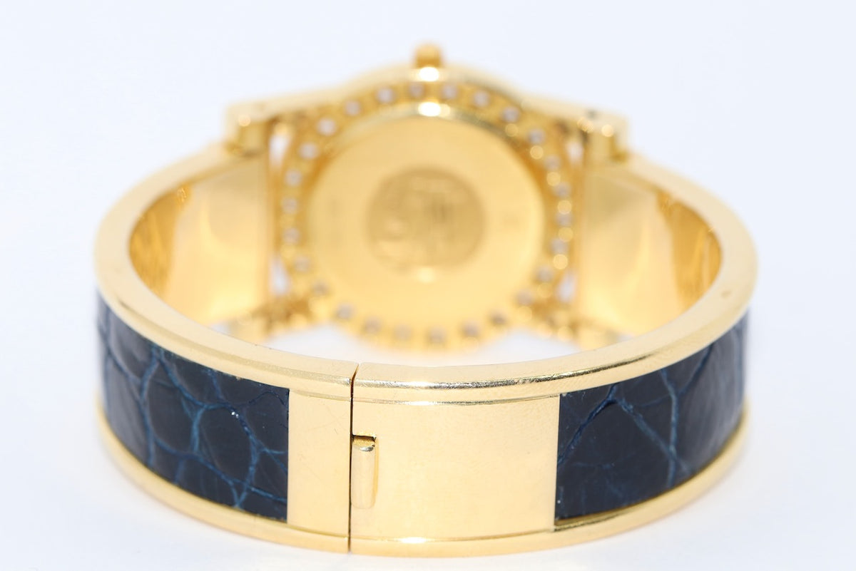 Omega De Ville Damenuhr in 18 Karat Gold und Diamanten