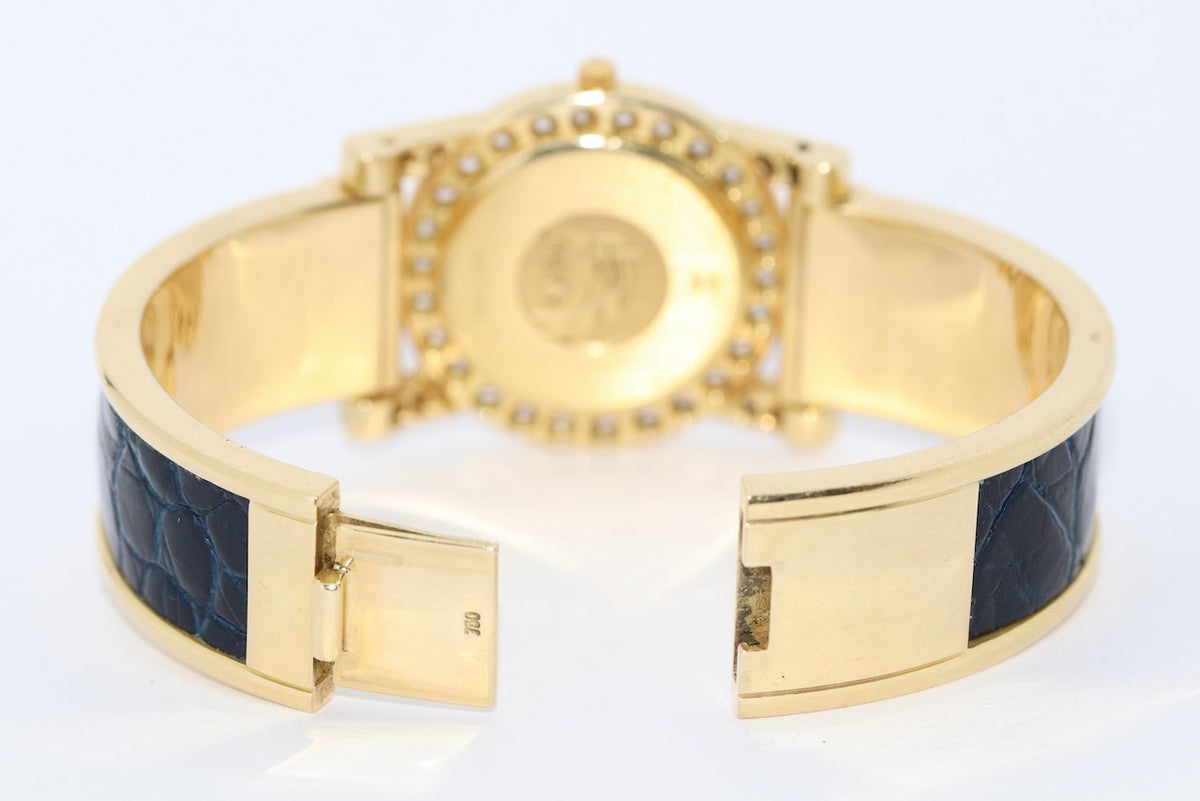 Omega De Ville Damenuhr in 18 Karat Gold und Diamanten