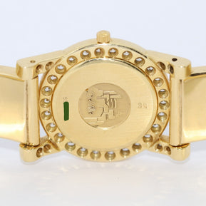 Omega De Ville Damenuhr in 18 Karat Gold und Diamanten