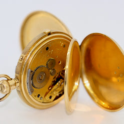 Arnold & Charles Frodsham Halb-Savonette Taschenuhr aus 18K Gold, Chronograph