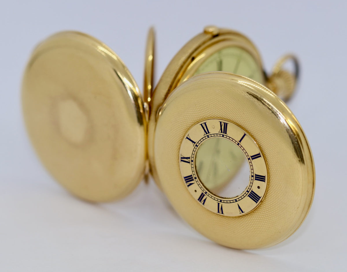 Arnold & Charles Frodsham Halb-Savonette Taschenuhr aus 18K Gold, Chronograph