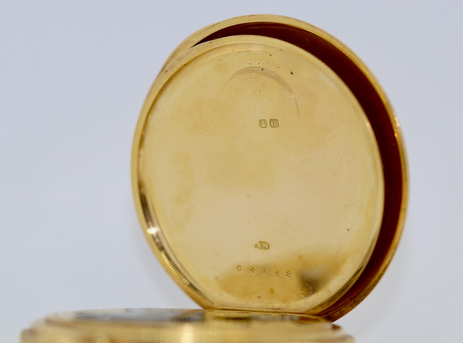 Arnold & Charles Frodsham Halb-Savonette Taschenuhr aus 18K Gold, Chronograph