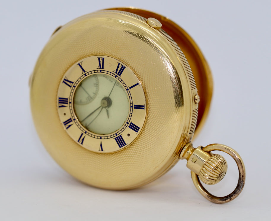 Arnold & Charles Frodsham Halb-Savonette Taschenuhr aus 18K Gold, Chronograph