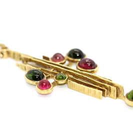 Christian Dior Anhänger mit Kette, Collier von Grosse aus 18K Gelbgold & Edelsteinen