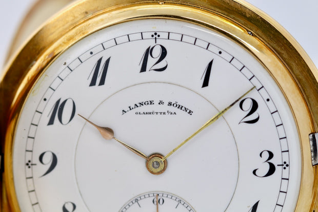 A. Lange & Söhne Savonette Taschenuhr aus 18K Gold, 52 mm