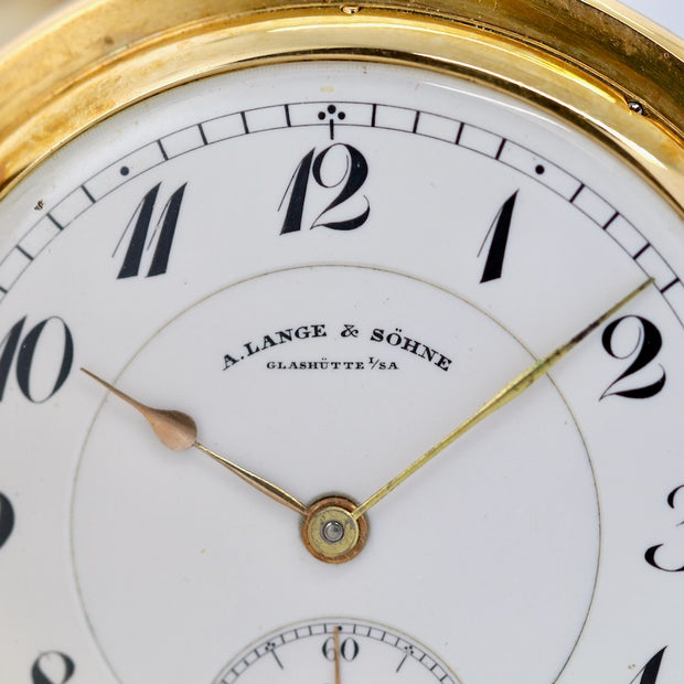 A. Lange & Söhne Savonette Taschenuhr aus 18K Gold, 52 mm