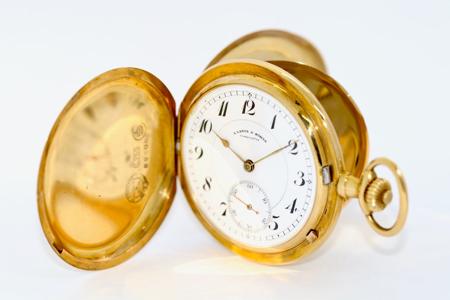 A. Lange & Söhne Savonette Taschenuhr aus 18K Gold, 52 mm