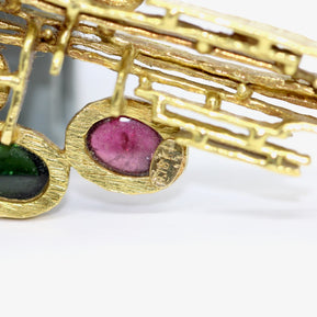 Christian Dior Anhänger mit Kette, Collier von Grosse aus 18K Gelbgold & Edelsteinen