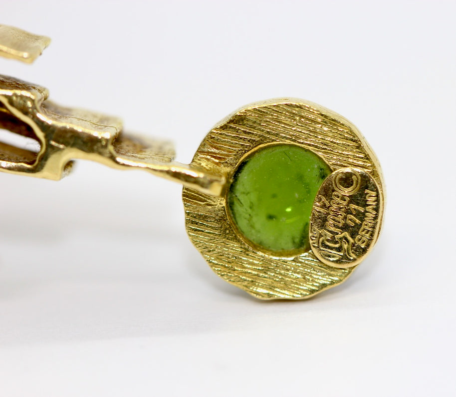 Christian Dior Anhänger mit Kette, Collier von Grosse aus 18K Gelbgold & Edelsteinen