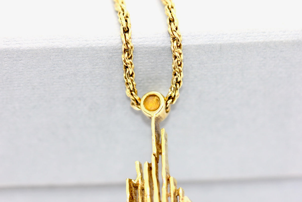 Christian Dior Anhänger mit Kette, Collier von Grosse aus 18K Gelbgold & Edelsteinen