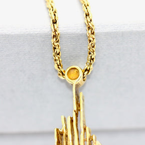 Christian Dior Anhänger mit Kette, Collier von Grosse aus 18K Gelbgold & Edelsteinen