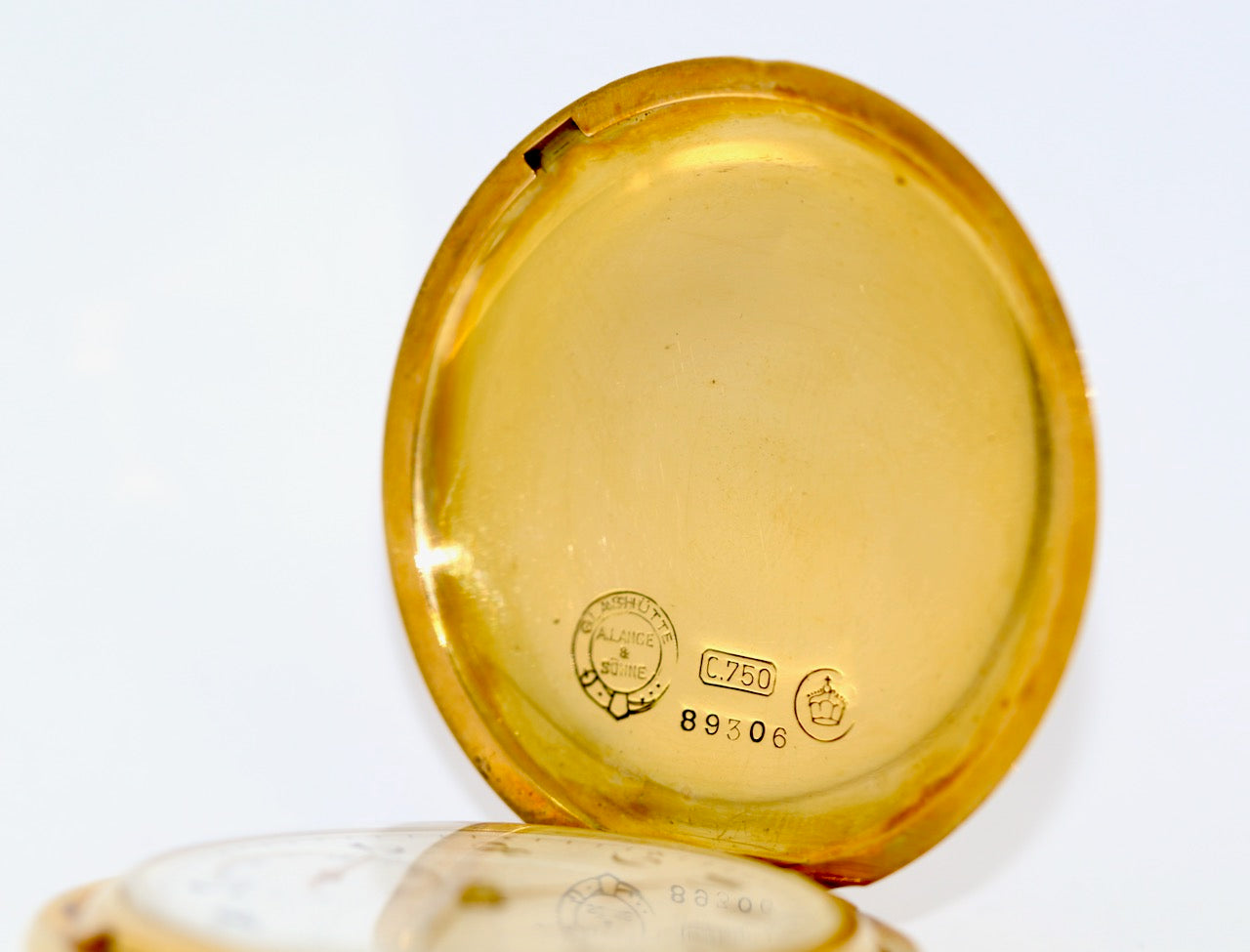 A. Lange & Söhne Savonette Taschenuhr aus 18K Gold, 52 mm