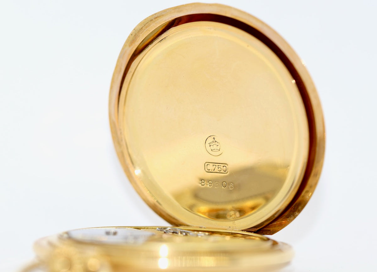 A. Lange & Söhne Savonette Taschenuhr aus 18K Gold, 52 mm