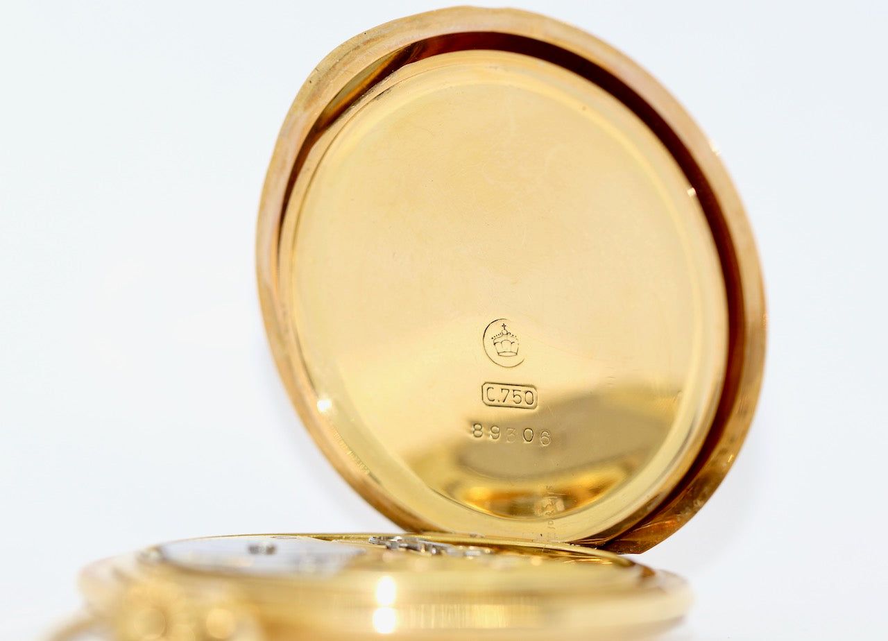 A. Lange & Söhne Savonette Taschenuhr aus 18K Gold, 52 mm