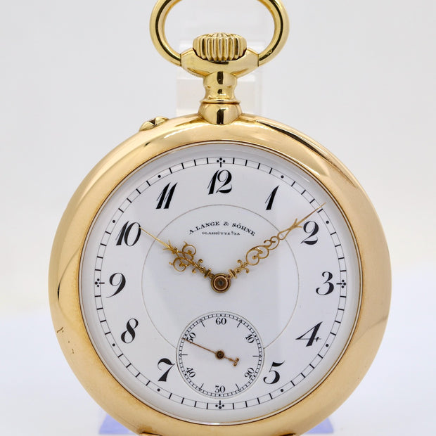 A. Lange & Söhne 1A Taschenuhr aus 18K Gold, „Lucia“-Gehäuse, 53 mm
