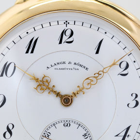 A. Lange & Söhne 1A Taschenuhr aus 18K Gold, „Lucia“-Gehäuse, 53 mm