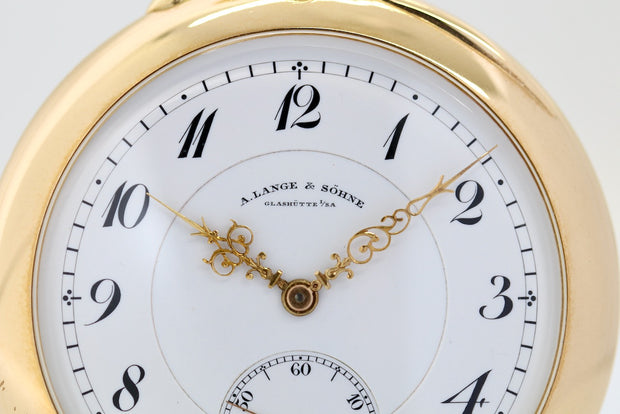 A. Lange & Söhne 1A Taschenuhr aus 18K Gold, „Lucia“-Gehäuse, 53 mm
