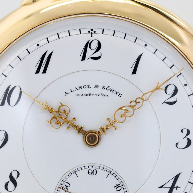 A. Lange & Söhne 1A Taschenuhr aus 18K Gold, „Lucia“-Gehäuse, 53 mm