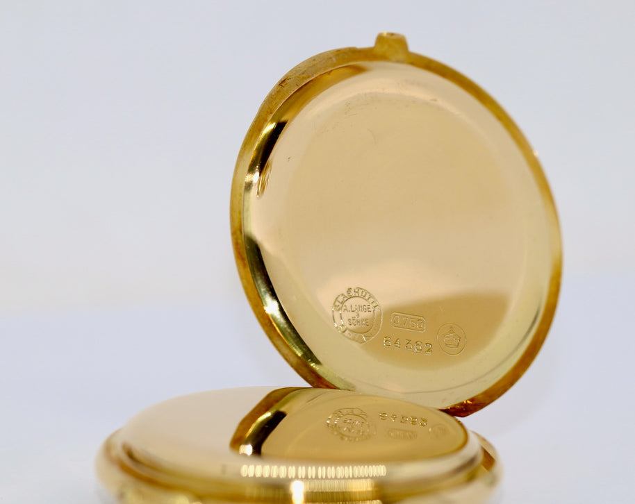 A. Lange & Söhne 1A Taschenuhr aus 18K Gold, „Lucia“-Gehäuse, 53 mm