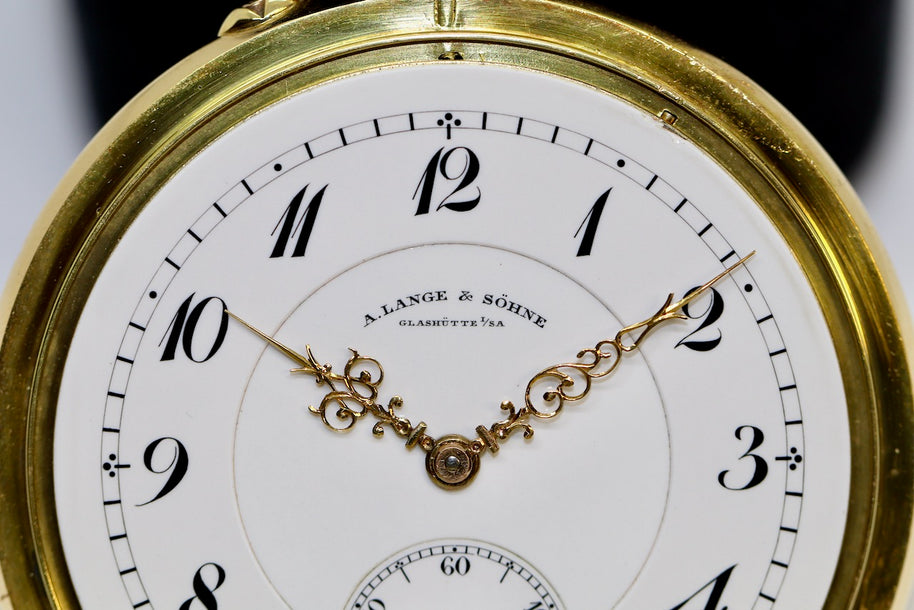 A. Lange & Söhne Savonette Taschenuhr aus 18K Gold, 52 mm